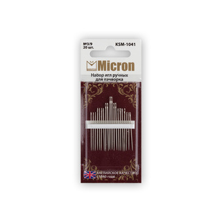 Иглы набор для пэчворка "Micron" KSM-1041 (20 шт. в блистере)