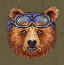 Бурый гонщик (вышивка на водорастворимой канве)