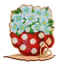 Причудливая композиция (14*12*7 см) (деревянная основа) (вышивка бисером)