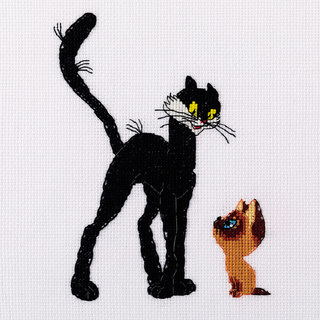 Черный кот и котенок Гав (14*18 см) (серия "Союзмультфильм")