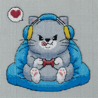 Геймер Пушистик (15*15 см)